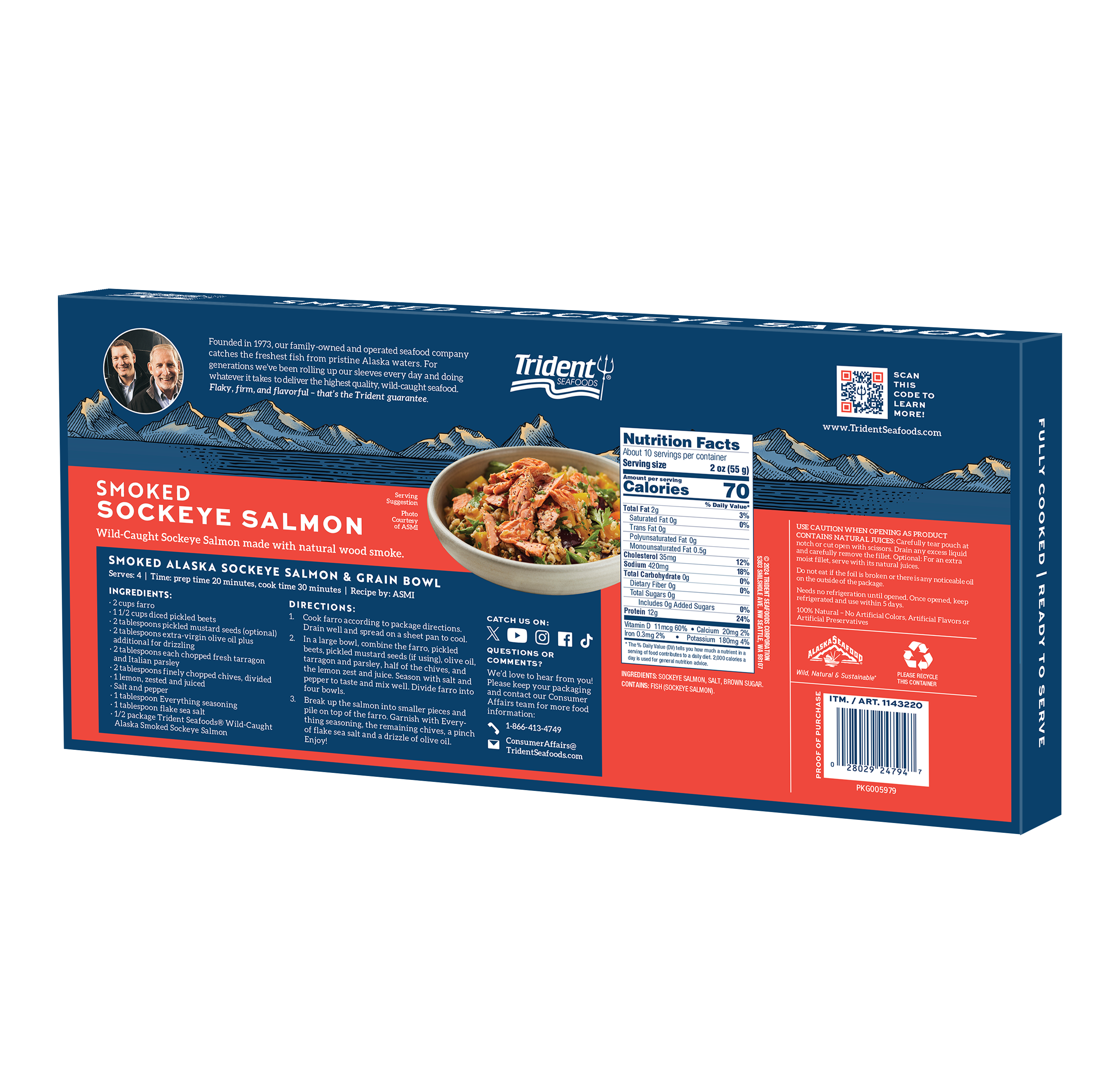 Wild-Caught Alaska Smoked Sockeye Salmon | Products | Trident Seafoods